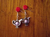 Lilac Teapot Earrings